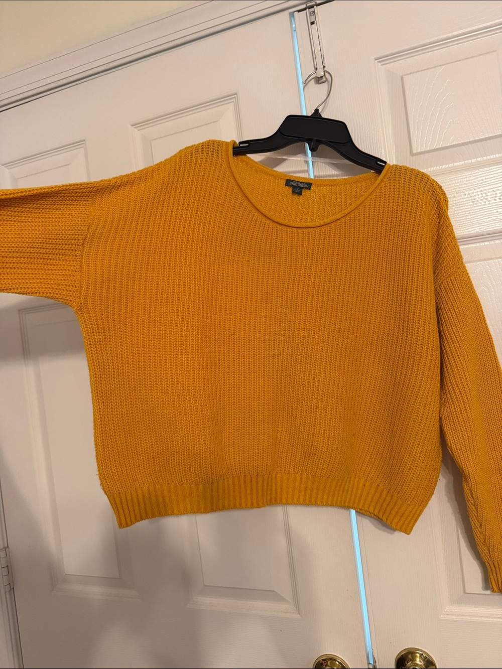 wild fable Mustard Ribbed Crewneck Sweater - Picture 2 of 3